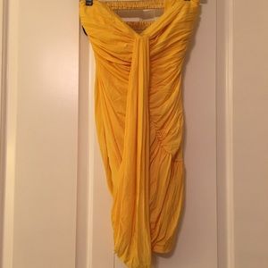 Bebe Yellow Mini Dress